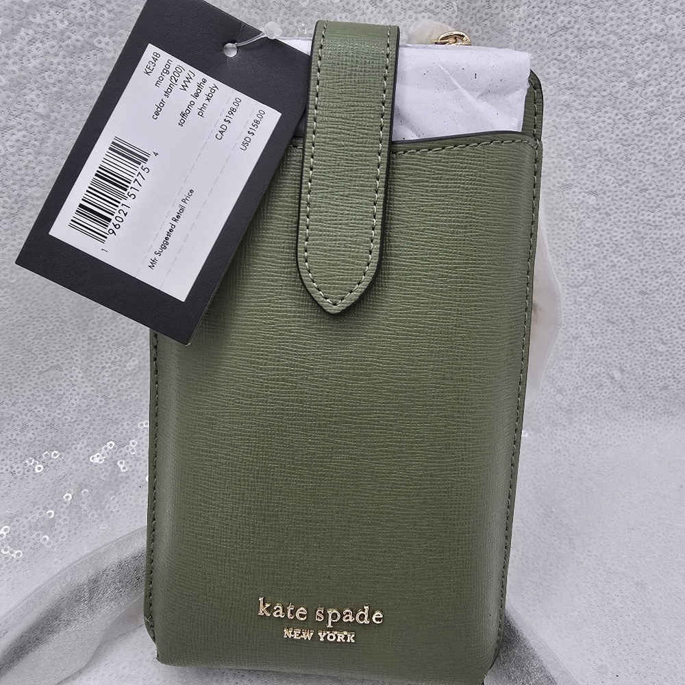 Kate Spade New York Leather Morgan North South Phone Crossbody - Picture 12 of 13